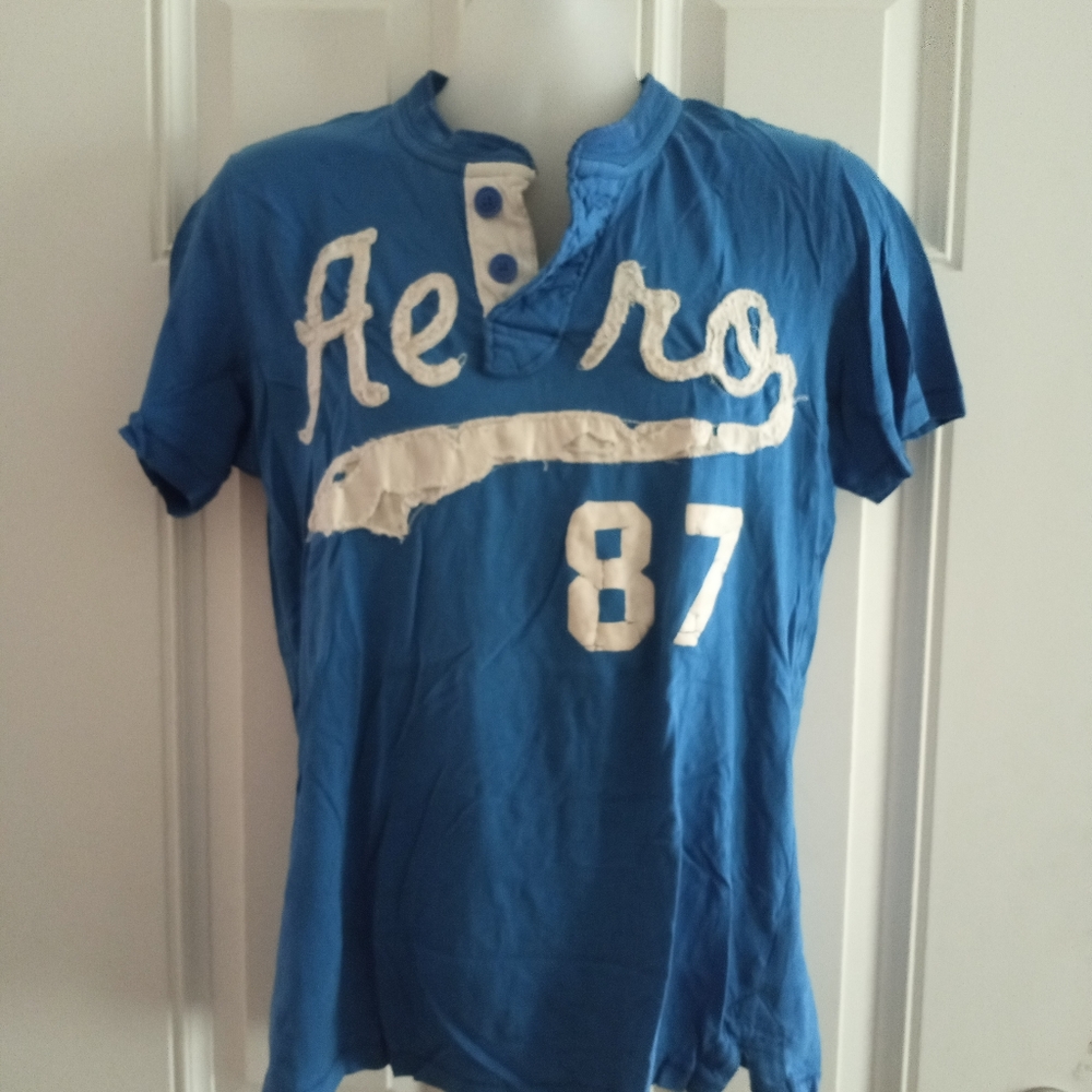Sold Aeropostale Blue Graphic Tee Size M